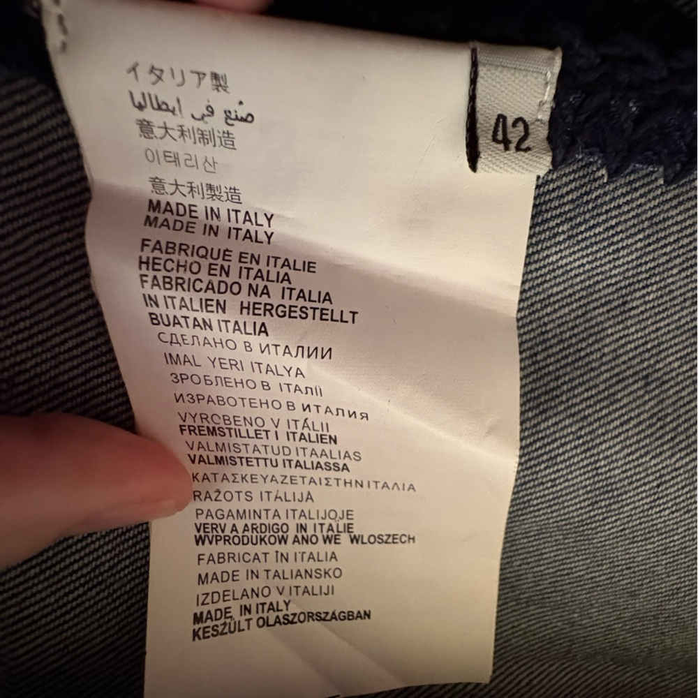 Prada Made in Italy Denim Crochet Patchwork Coat – IT 42 (US 6/8) RARE - Picture 6 of 9